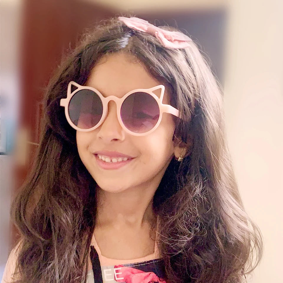 2Pcs/Pack lentes de sol y moño a juego para niños, niñas, toddlers y bebés.