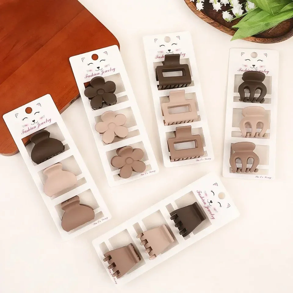 3pcs/set pinzas para cabello minimalistas estéticas elegantes