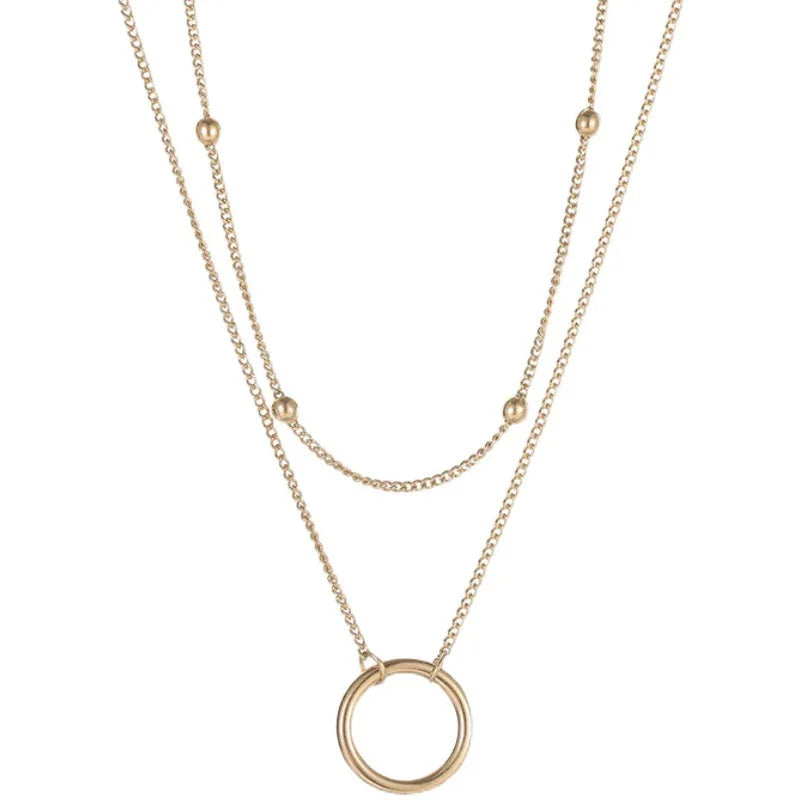Collar de doble cadena en acero inoxidable de alta calidad