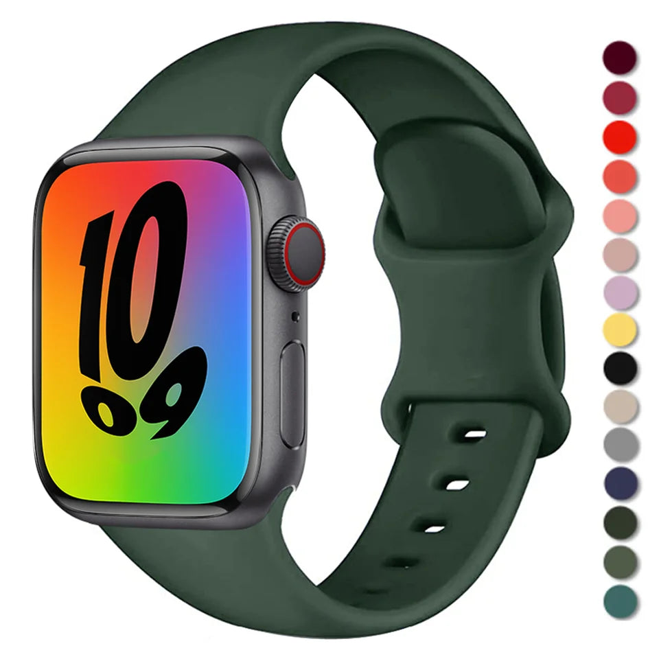 Correa deportiva de silicona para Apple Watch de 38 mm
