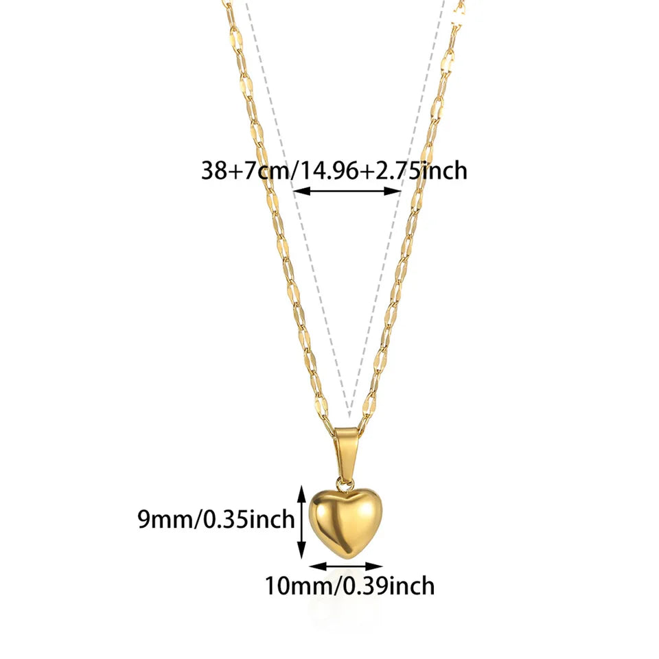 Cadena dorada moderna con colgante de corazón, mariposa, cruz y más en acero inoxidable en diferentes hermosos diseños para dama