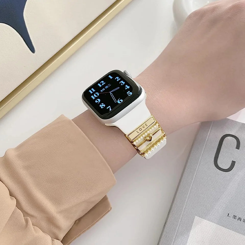 Decoración de joyas de diamantes para correas de Apple Watch