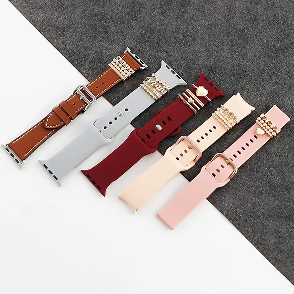 Decoración de joyas de diamantes para correas de Apple Watch