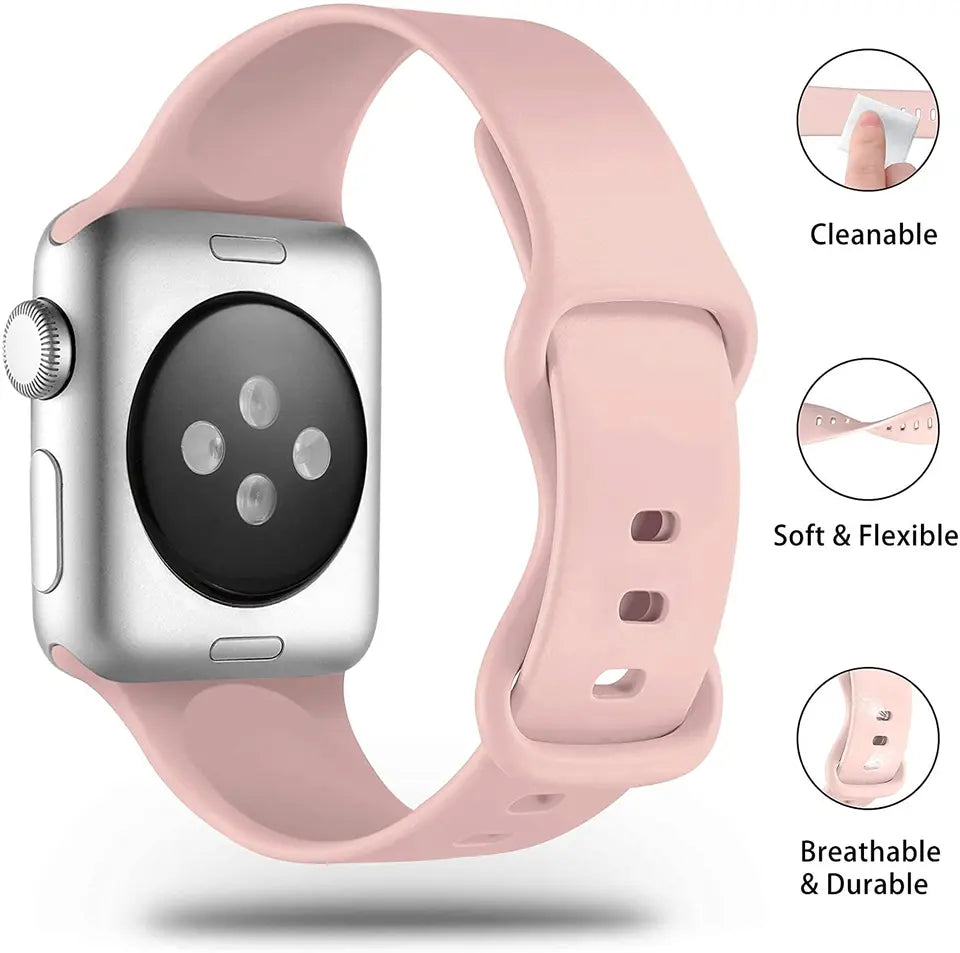 Correa deportiva de silicona para Apple Watch de 38 mm