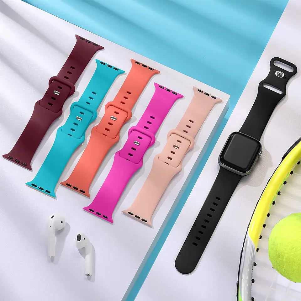 Correa deportiva de silicona para Apple Watch de 38 mm