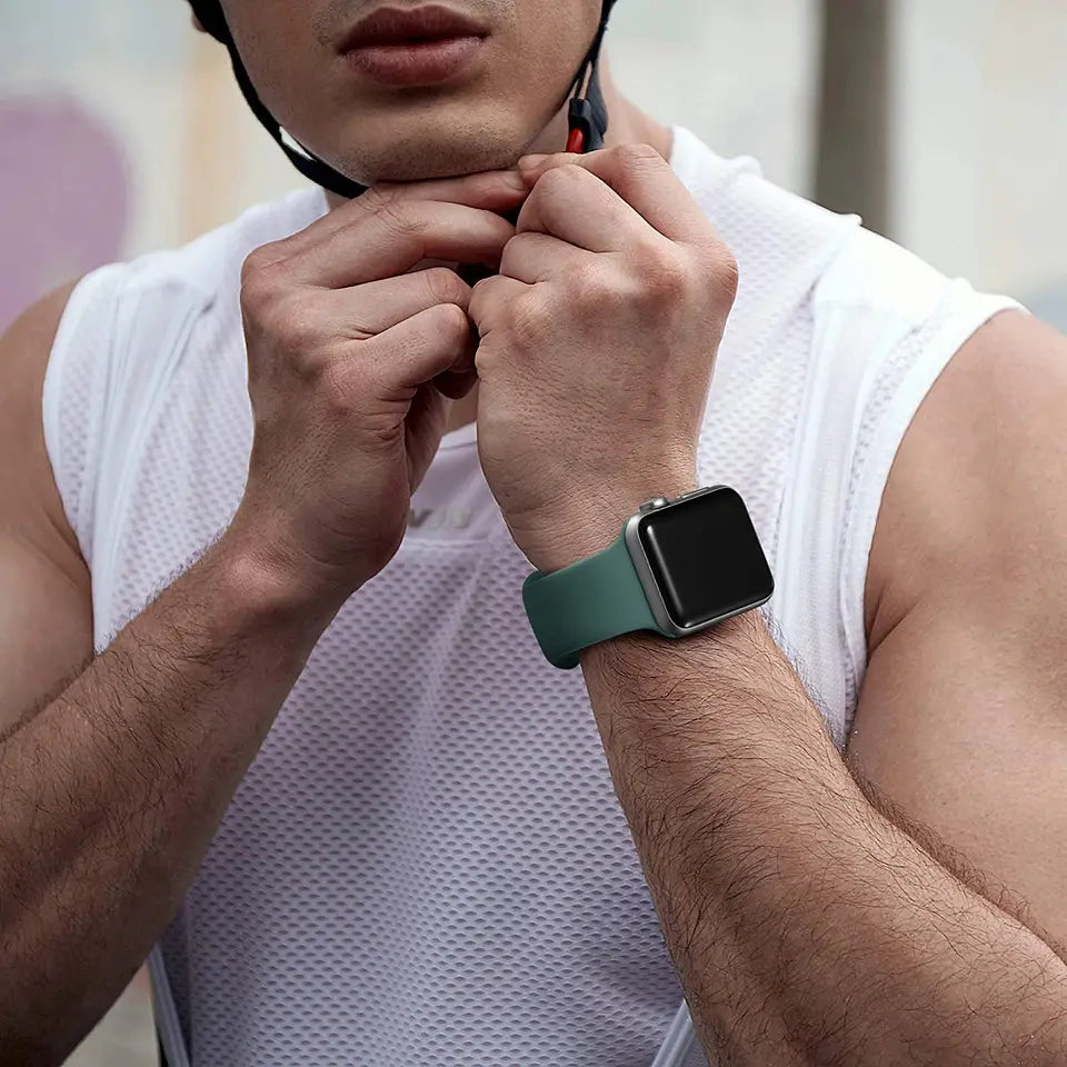 Correa deportiva de silicona para Apple Watch de 38 mm