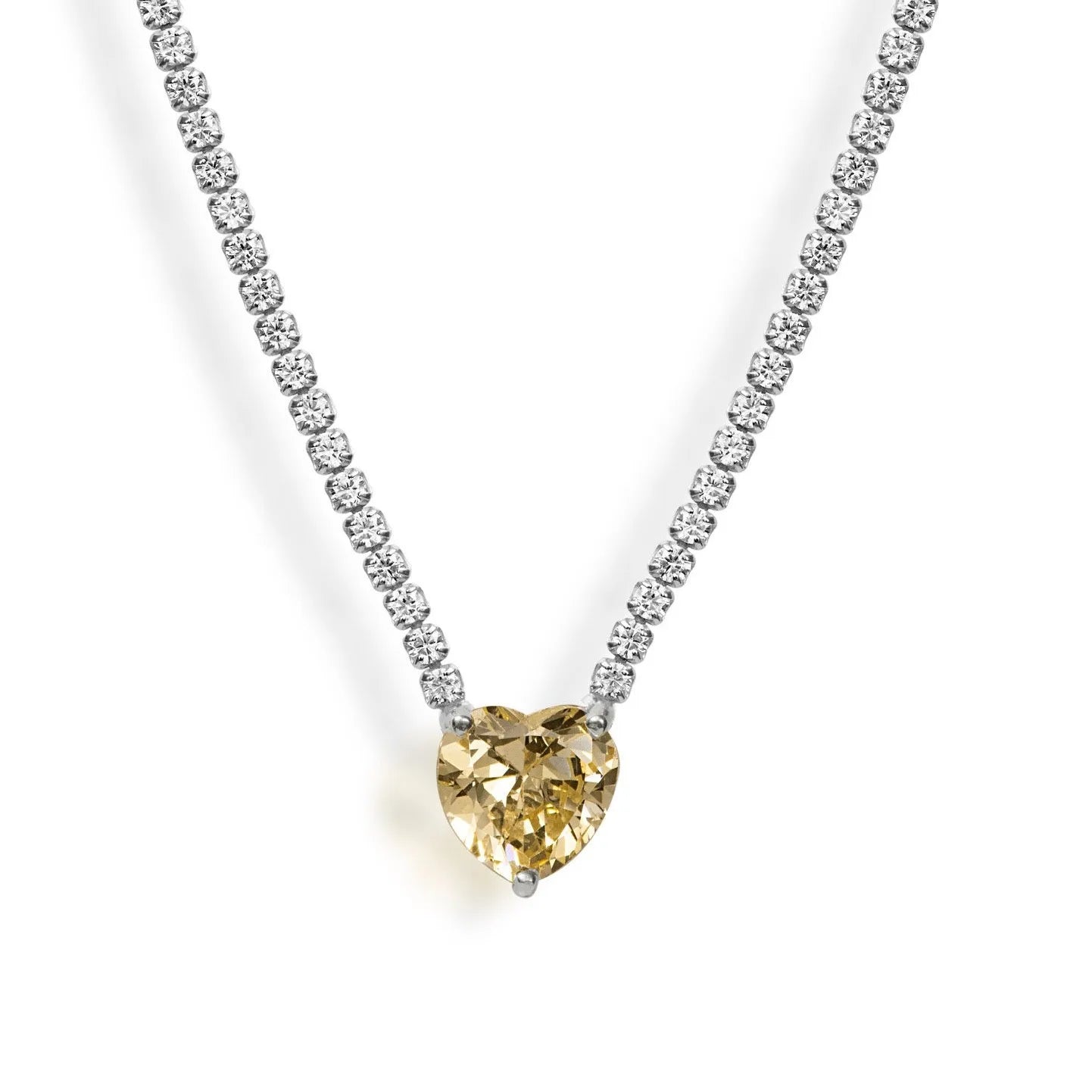 Collar de acero inoxidable de lujo para mujer