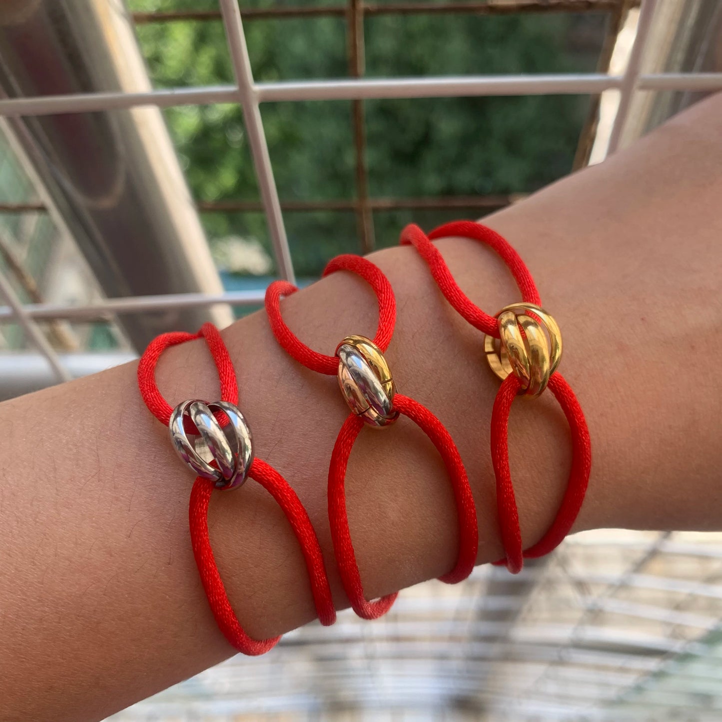 Pulsera de cuerda con hebilla de metal ajustable unisex de lujo