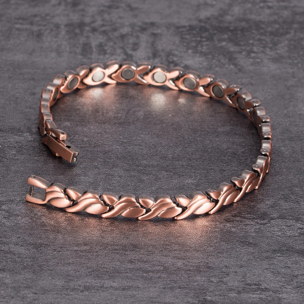 Pulsera magnética de cobre puro Vinterly para artritis para mujer