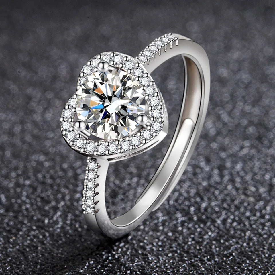 Anillo ajustable de plata para mujer