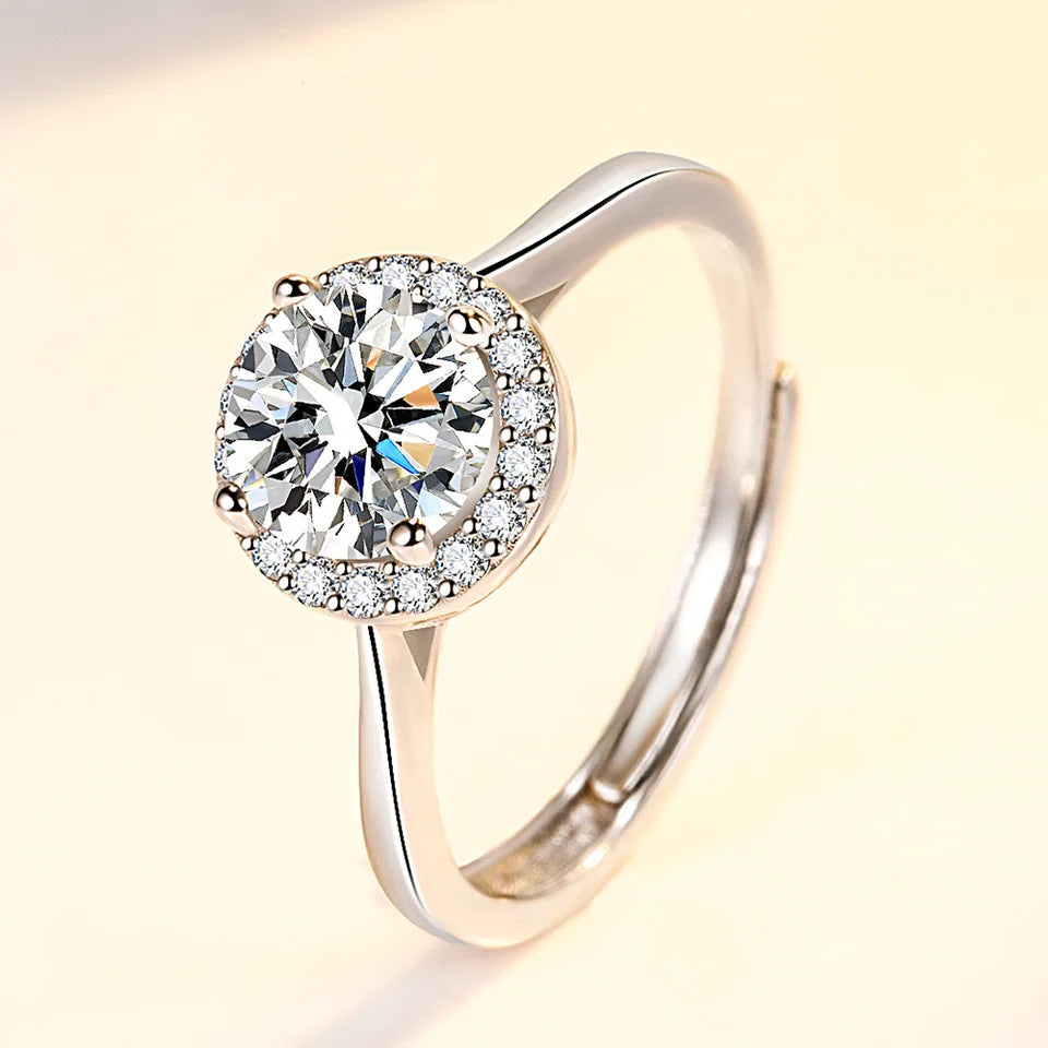 Anillo ajustable de plata para mujer