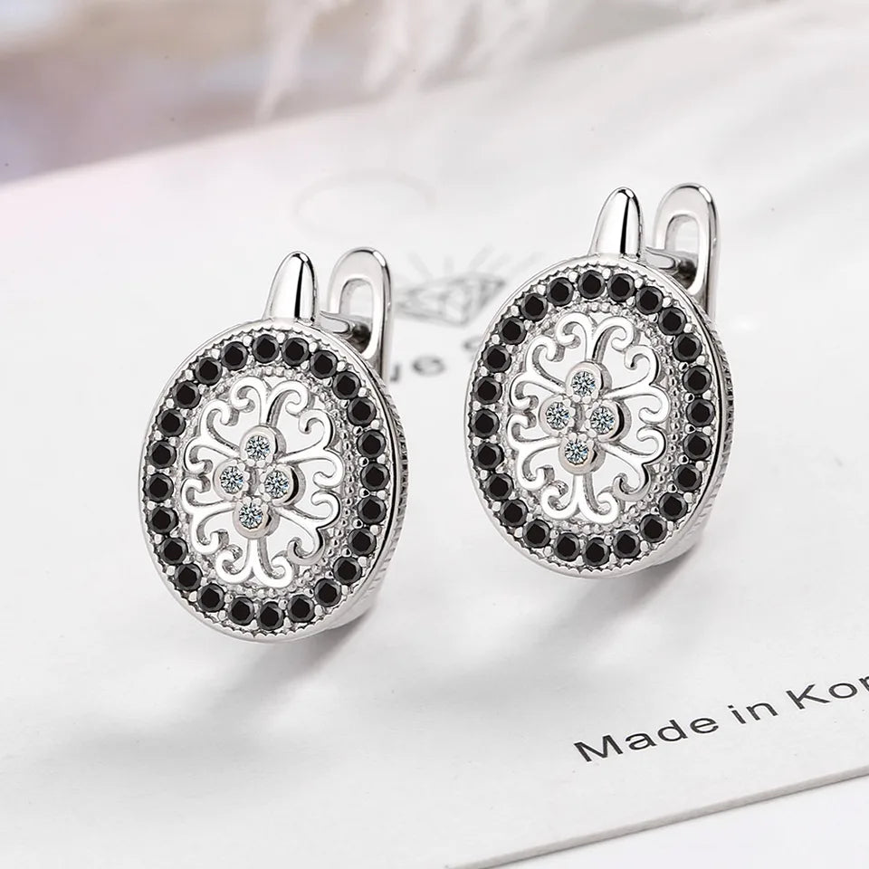 Exquisitos pendientes de circonita en plata 925