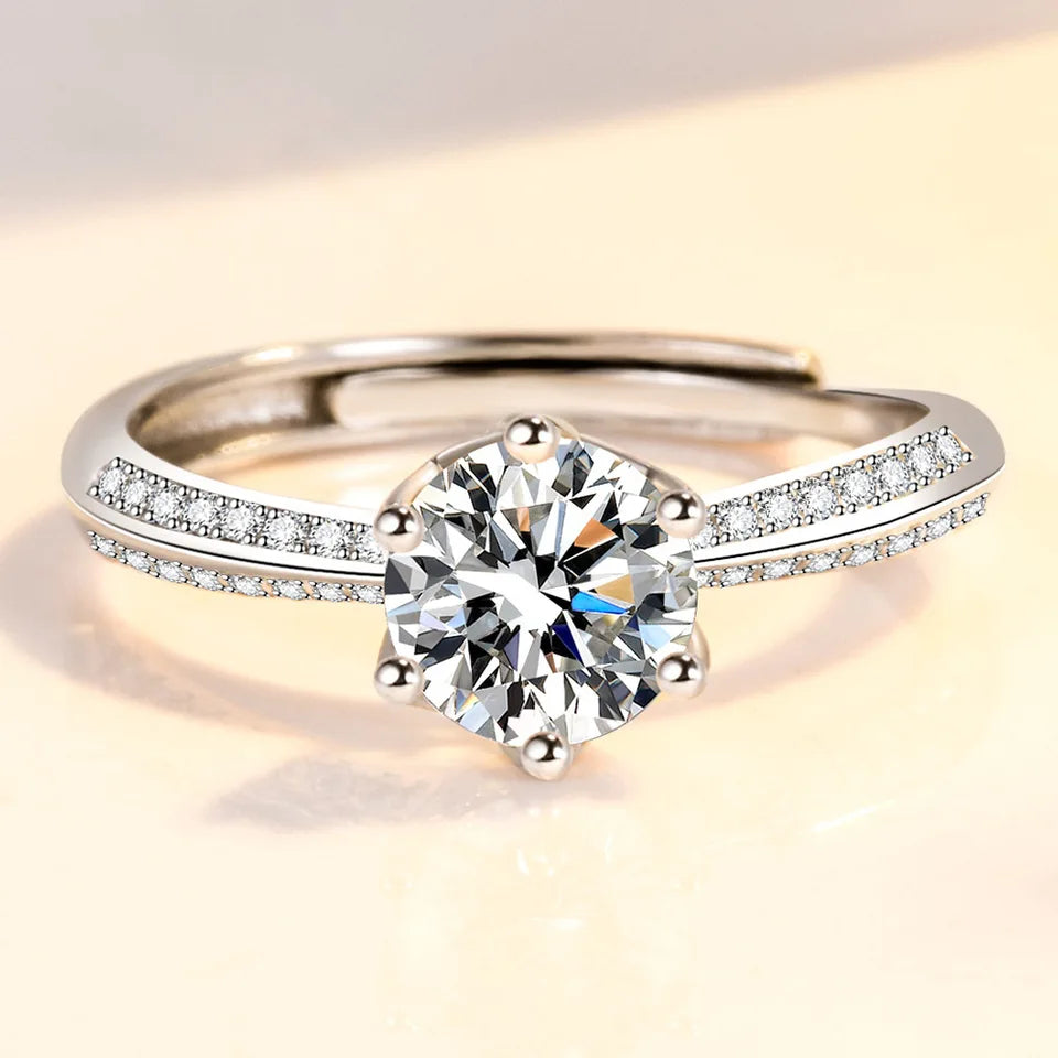 Anillo ajustable de plata para mujer